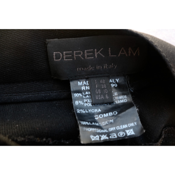 Derek Lam 10 Crosby Womens 6 Wool Leather Patch Pants Moto Leggings - Picture 8 of 8